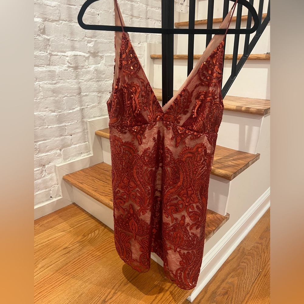 Free People Night Shimmers mini dress